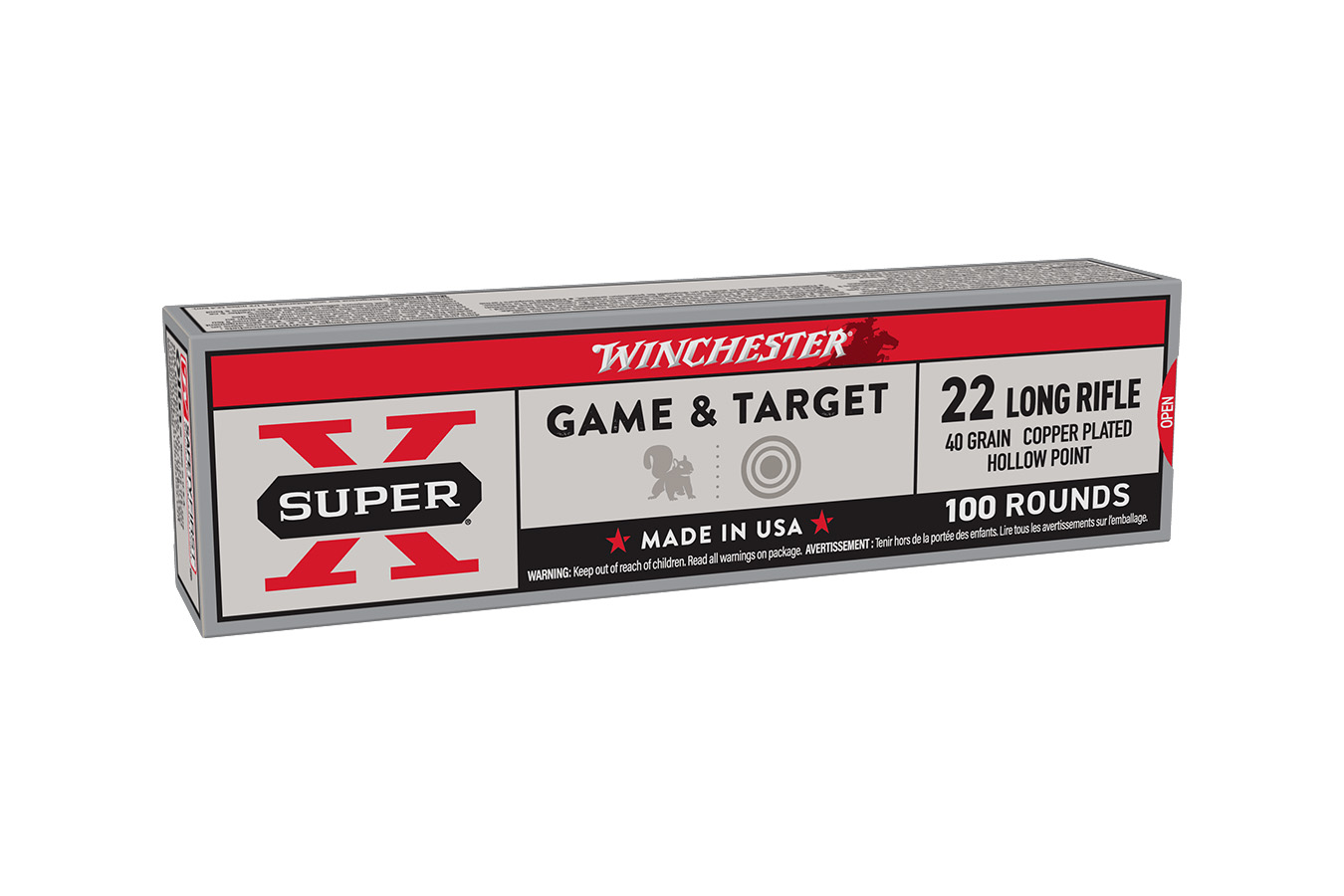 WINCHESTER AMMO 22LR 40 gr Power-Point Copper Plated Super X 100/Box